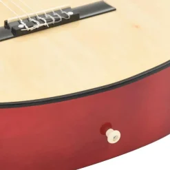 vidaXL Arte Y Ocio-Guitarra clásica occidental con ecualizador y 6 cuerdas