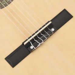 vidaXL Arte Y Ocio-Guitarra clásica occidental con ecualizador y 6 cuerdas