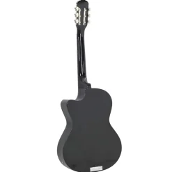 vidaXL Guitarra clásica occidental con ecualizador y 6 cuerdas Negro Sale
