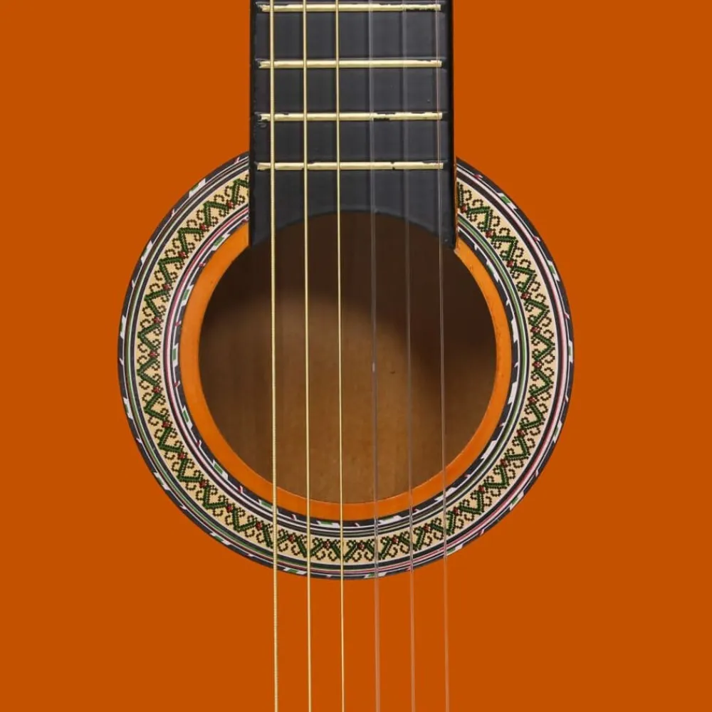 vidaXL Guitarra clásica para principiantes con funda 4/4 39" Marrón oscuro