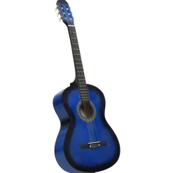 vidaXL Guitarra clásica para principiantes con funda 4/4 39" Azul Sale