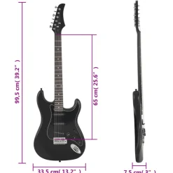 vidaXL Guitarra eléctrica para principiantes con funda 4/4 39