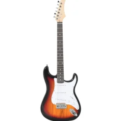 vidaXL Arte Y Ocio-Guitarra eléctrica principiante con funda marrón blanco 4/4 39