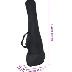 vidaXL Guitarra eléctrica para niños con funda marrón y negro 3/4 30