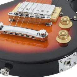 vidaXL Guitarra eléctrica para niños con funda marrón y negro 3/4 30