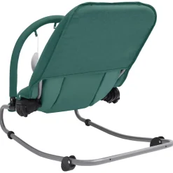 vidaXL Hamaca mecedora para bebés de acero Verde Outlet