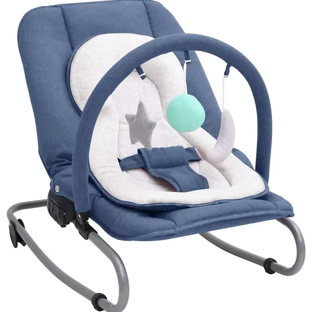 Niños vidaXL Juguetes Y Actividades Para Bebés-Hamaca mecedora para bebés de acero