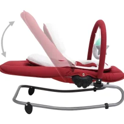 Niños vidaXL Juguetes Y Actividades Para Bebés-Hamaca mecedora para bebés de acero