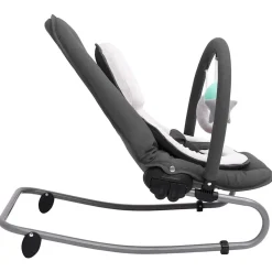 Niños vidaXL Juguetes Y Actividades Para Bebés-Hamaca mecedora para bebés de acero gris