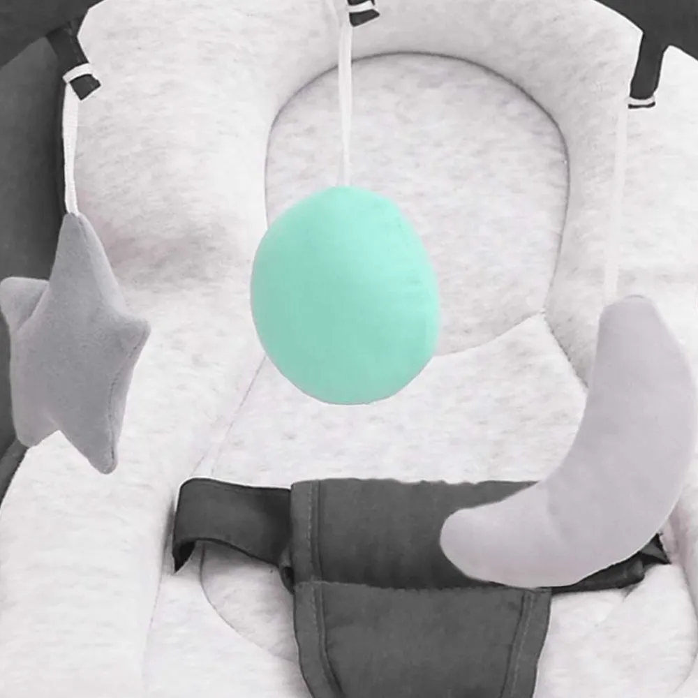 Niños vidaXL Juguetes Y Actividades Para Bebés-Hamaca mecedora para bebés de acero gris