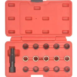 vidaXL Herramientas de reparación de roscas bujía 16 piezas M14x1,25 Clearance