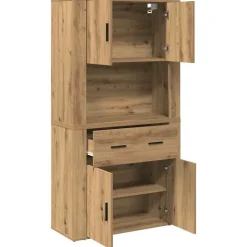 vidaXL Armarios Y Almacenamiento-Highboard 80 x 33 x 150 cm Madera contrachapada