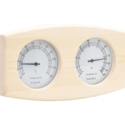 vidaXL Piscina Y Spa-Higrotermógrafo y reloj de arena para sauna 2 en 1 madera pino