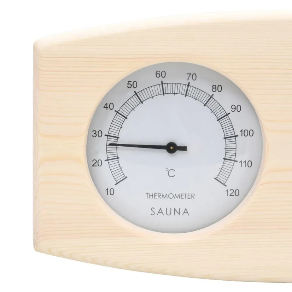 vidaXL Piscina Y Spa-Higrotermógrafo y reloj de arena para sauna 2 en 1 madera pino