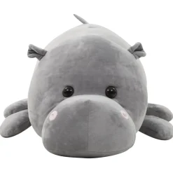 vidaXL Juguetes-Hipopótamo de peluche gris
