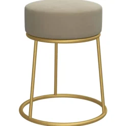 vidaXL Hocker redondo terciopelo Gris oscuro Hot