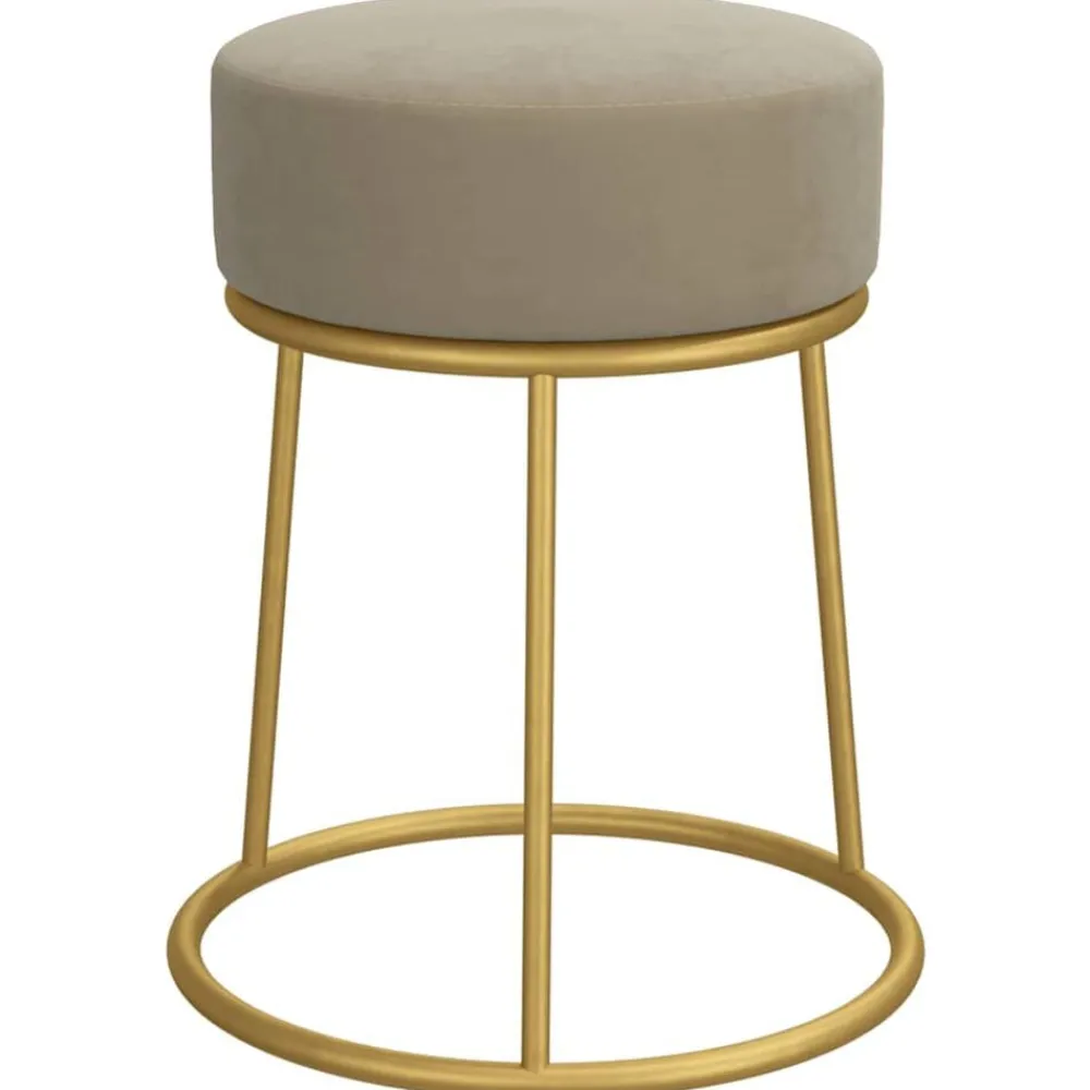vidaXL Hocker redondo terciopelo Gris oscuro Hot