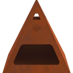 vidaXL Chimeneas-Hoguera Marrón 50 x 50 x 51 cm Acero autopatinable