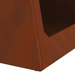 vidaXL Chimeneas-Hoguera Marrón 50 x 50 x 51 cm Acero autopatinable
