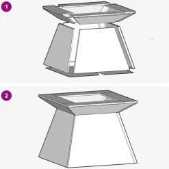 vidaXL Hoguera Marrón 48 x 48 x 40 cm Acero autopatinable Acero oxidado/marr&oacute;n Sale