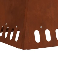 vidaXL Hoguera Marrón 48 x 48 x 40 cm Acero autopatinable Acero oxidado/marr&oacute;n Sale