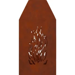 vidaXL Hoguera Marrón 50 x 50 x 100 cm Acero al carbono Acero oxidado/marr&oacute;n