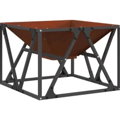 vidaXL Chimeneas-Hoguera Marrón 50 x 50 x 35 cm Acero autopatinable