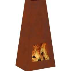 vidaXL Hoguera Marrón 50 x 35 x 100 cm Acero autopatinable Acero oxidado/marr&oacute;n