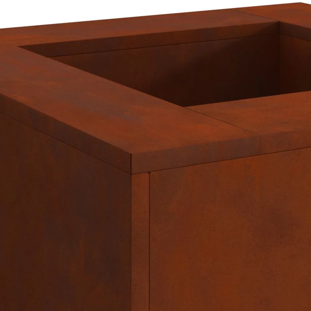 vidaXL Chimeneas-Hoguera Marrón 60 x 60 x 30 cm Acero autopatinable