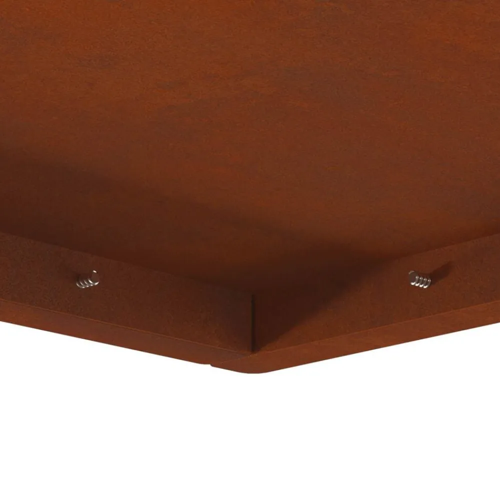 vidaXL Chimeneas-Hoguera Marrón 60 x 60 x 30 cm Acero autopatinable