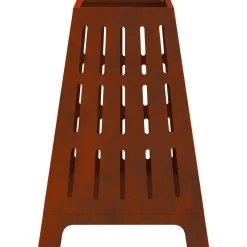 vidaXL Hoguera Marrón 50 x 50 x 70 cm Acero autopatinable Acero oxidado/marr&oacute;n Discount