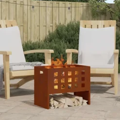 vidaXL Chimeneas-Hoguera Marrón 50 x 30 x 40 cm Acero