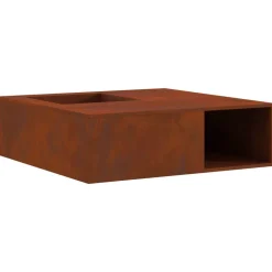 vidaXL Hoguera Marrón 100 x 100 x 30 cm Acero autopatinable Acero oxidado/marr&oacute;n New