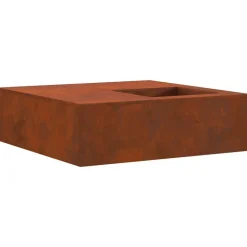 vidaXL Hoguera Marrón 100 x 100 x 30 cm Acero autopatinable Acero oxidado/marr&oacute;n New