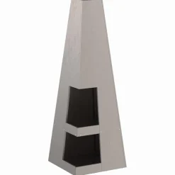 vidaXL Hoguera Marrón 35 x 35 x 100 cm Acero al carbono Acero oxidado/marr&oacute;n Clearance