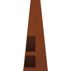 vidaXL Hoguera Marrón 35 x 35 x 100 cm Acero al carbono Acero oxidado/marr&oacute;n Clearance