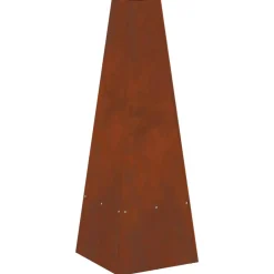vidaXL Hoguera Marrón 35 x 35 x 100 cm Acero al carbono Acero oxidado/marr&oacute;n Clearance