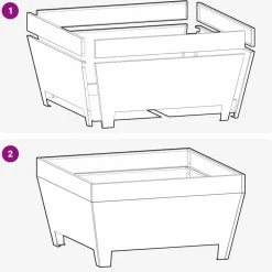 vidaXL Hoguera Marrón 50 x 50 x 38 cm Acero autopatinable Acero oxidado/marr&oacute;n New