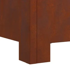 vidaXL Chimeneas-Hoguera Marrón 60 x 60 x 30 cm Acero autopatinable