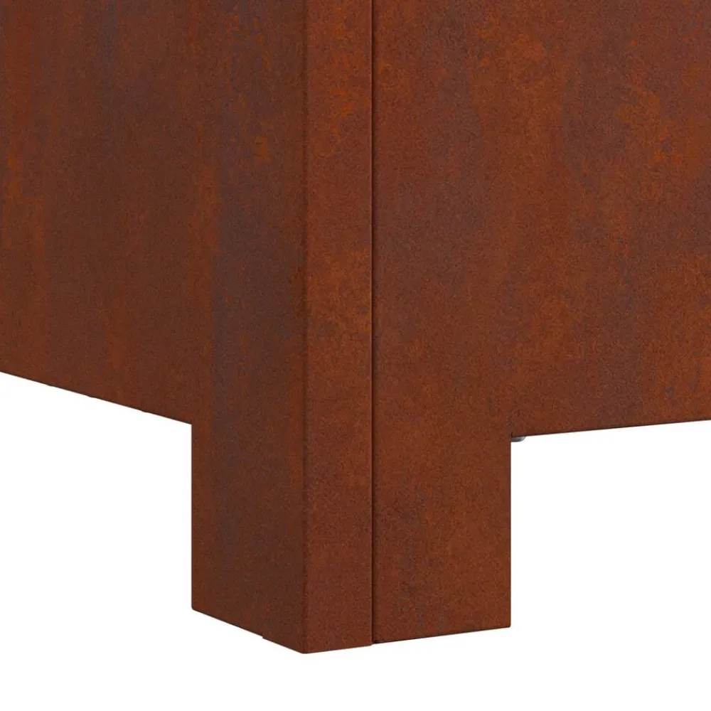 vidaXL Chimeneas-Hoguera Marrón 60 x 60 x 30 cm Acero autopatinable