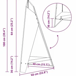 vidaXL Hoguera Marrón 58 x 40 x 100 cm Acero autopatinable Acero oxidado/marr&oacute;n Hot