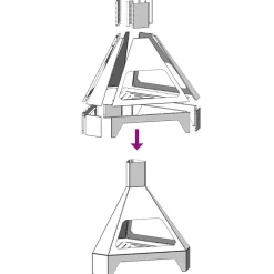 vidaXL Chimeneas-Hoguera Marrón 50 x 43 x 52 cm Acero autopatinable
