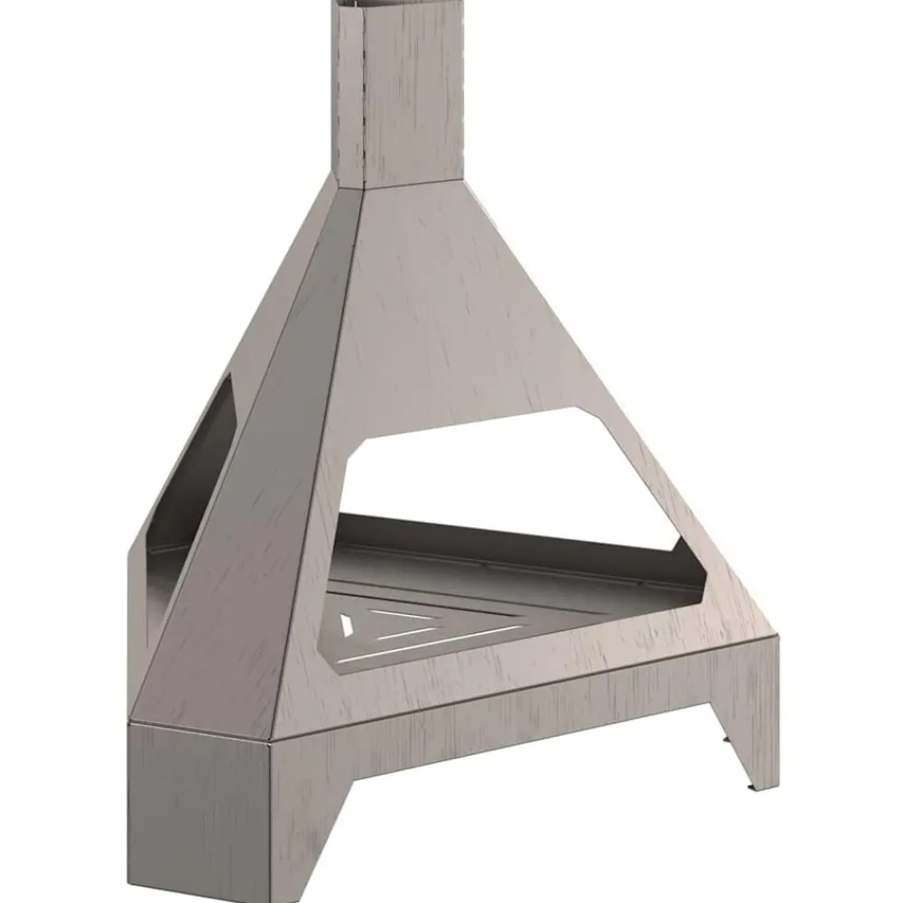 vidaXL Chimeneas-Hoguera Marrón 50 x 43 x 52 cm Acero autopatinable