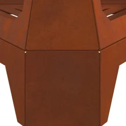 vidaXL Chimeneas-Hoguera Marrón 50 x 43 x 52 cm Acero autopatinable