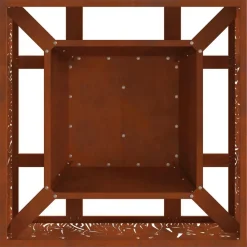 vidaXL Chimeneas-Hoguera Marrón 60 x 60 x 30 cm Acero autopatinable