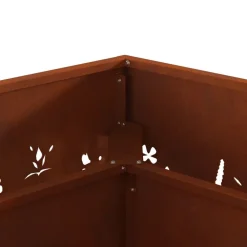 vidaXL Chimeneas-Hoguera Marrón 60 x 60 x 30 cm Acero autopatinable