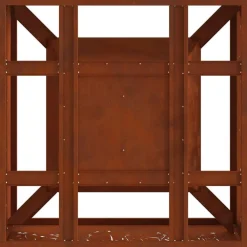 vidaXL Chimeneas-Hoguera Marrón 60 x 60 x 30 cm Acero autopatinable