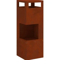 vidaXL Chimeneas-Hoguera Marrón 35 x 35 x 100 cm Acero