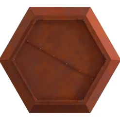 vidaXL Chimeneas-Hoguera Marrón 75 x 75 x 28 cm Acero autopatinable