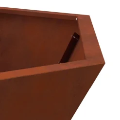 vidaXL Chimeneas-Hoguera Marrón 75 x 75 x 28 cm Acero autopatinable